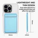 Hualele for Magsafe Wallet with Phone Tripod Stand, Magnetic Phone Wallet Stand Adjustable Leather Magnetic Card Holder Invisible Selfie Stick Tripod for iPhone 16/15/14/13/12 Series, Blue