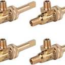 4418500200 GAS BURNER Valve 1/8" Mpt X 3/8-27 Replacement for Jade Range Generic - Valve, Stove Horiz Split, 4 Pack