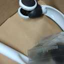 PU Leather Rolling Stool with Back Support Height Adjustable Swivel Stool Chair with Wheels Drafting Chair for Spa Slaon Massage Stable Base Foot White