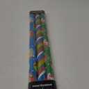 CAMKUZON Christmas Foil Wrapping Paper with Cut Lines on Reverse 3 Rolls Pack - Dancing Santa Claus, Colorful Stripes and Assorted Christmas Characters - Holiday Wrapping Paper Bundle, 24 Inch X 144