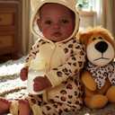 BABESIDE Adorable Lifelike Black Baby Doll - 17" Handmade Realistic African American Baby Dolls with Premium Outfit & Accessories Pretend Play Gift for Kids Age 3+