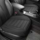 2 Pack Leather Front Car Seat Covers,Bottom Seat Covers for Cars,Driver Car Seat Cover,Luxury Seat Protectors,Waterproof,Full Wrap,for Most Vehicles,Sedan,Truck,SUV(Black)