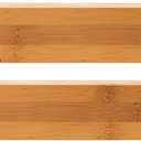 Lipper International Bamboo Wood Custom Fit Adjustable Kitchen Drawer Dividers, Set of 2