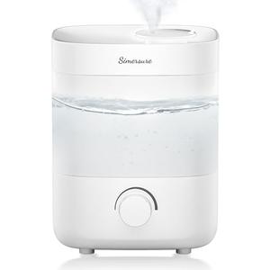 SimerSure Top Fill Humidifier, 2L Water Tank for Bedroom, 28H Long Lasting White Air Humidifier for Large Room, Ultra Quiet 25dB Cool Mist for Baby, Plants, Office, Easy to Clean & Fill