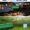 Flemoon [3 Pack] Outdoor Extension Cord Safety Cover, IPX4 Weatherproof Electrical Box to Protect Outdoor Outlet, Plug, Socket, Halloween, Christmas Holiday Decoration Light, Green