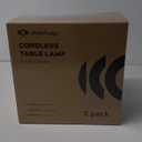 JACKYLED Cordless LED Table Lamp, 3 Color Lights with Dimmer, 5400mAh Battery Operated Rechargeable, Wireless Lamp Portable for Bedroom Living Room Kitchen Counter (2 Pack-Antique Black)