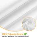 Seenus Waterproof Fabric Small Shower Curtain with 3 Weighted Magnets, 60 x 60 inch White Cloth Shower Liner Washable for Walk in Tub, RV Shower Curtains for Camper