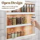Nisorpa 3 Tier Spice Rack Wall Mount, Rustic Burnt Wood Wall Hanging Spice Rack Kitchen Spice Storage Shelf for Seasoning Jars or Condiment Bottles, 19.68 x 3.35 x 21.25 Inches