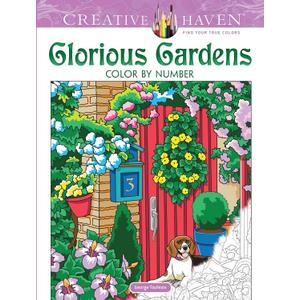 Creative Haven Glorious Gardens Color by Number Coloring Book (Adult Coloring Books: Flowers & Plants)