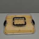 Charcuterie Board with Lid Bamboo Charcuterie Boards with Clear Lid & Handles 6 Compartments Serving Tray for Kitchen Food Snack.