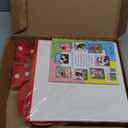 Light Up Christmas Decorations Indoor 3 Large Red Transparent Joy Box with 3 LED 7.9 Inches Marquee Light Up Joy Letters Lights Sign Holiday Fireplace Christmas Decorations for Home