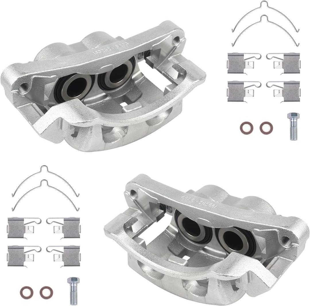 KUSATEC 18B4791 18B4790 Front Disc Brake Caliper with Bracket fit for Ford Excursion 2000-2005; F-250/F-350 Super Duty 1999-2004, Both Driver Passenger Side