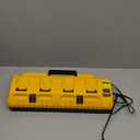 12/20V Max Battery Charger Replacement for Dewalt DCB104 Compatible with 12V 20V Max Lithium Battery DCB124 DCB205 DCB204 DCB606 Charger 4-Port Simultaneous Charging (Yellow)