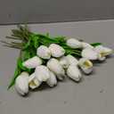 Sunnyskar 1Pcs Tulips Artificial Flowers PU Fake Flowers for Wedding Decoration Party Decoration L4Y0 - (Color: Milk White)