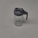 Breast Milk Pitcher Jug - 32 oz Glass Mason Jar Airtight Pitcher with Pour Spout Handle for Breastmilk, Iced Tea, Ice Drinks Storage Container (Gray)