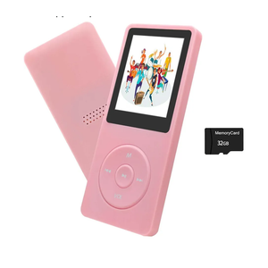 MP3 Player 32GB with Speaker Earphones Portable Music Player for Kids Support FM Radio Voice Recorder E-Book Support up to 128GB Pink