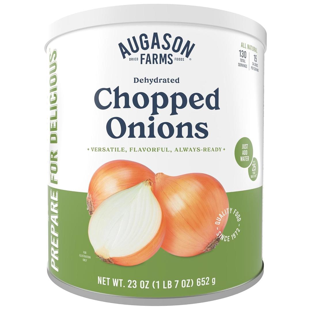 Dehydrated Chopped Onions Emergency Food Supply, 130 Servings, 25 Year Shelf Life, Great for Cooking and Baking - Dehydrated Meals, Survival Food Camping Essentials Can (EXP 06/26/26)