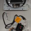 Simple Deluxe 10 Inch Shutter Exhaust Fan Aluminum Controller and Power Cord Kit, High Speed 1650RPM, 820CFM, for Attic, Garage, Louvered Vent, And Greenhouse,1-Pack, Silver