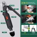 2-in-1 Cat Nail Clippers & Dog Nail Clippers Trimmers for Large Medium Small Dogs Cats Claw Trimmer Quick Sensor and Safety Guard USB Rechargeable with 2 LED Lights Dogs Nail Trimmer (Black 6th Generation)