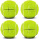 Precut Tennis Balls for Walkers, 4 PCS Heavy Duty Walker Accessories, Walker Tennis Balls Precut for Easy Installation, Universal Walker Glide Balls for Seniors, Furniture Legs & Floor Protection (Yellow)
