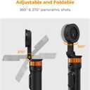 K&F CONCEPT 63'' Magnetic Selfie Stick Tripod, Lightweight Cellphone Stand with Wireless Remote, Compatible with iPhone 17 Pro Max/16/15/14/13/12 Series and All Phones