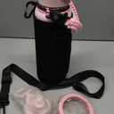 BENZZO 40oz Insulated Water Bottle Metal Water Flask Stainless Steel Keep Cold 48Hrs & Hot 24 Hrs, Pink Water Jug with Strap for Women Sports Gym Workout School Running with Straw & Auto Spout Lid