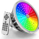 120V 60W LED Pool Light Bulb for Inground Pool, RGB Color Changing Pool Light with Remote Control for Inground Swimming Pool, Replacement Bulb for Pentair and Hayward Fixture