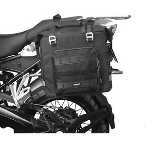 Rhinowalk Motorcycle Saddlebag Waterproof Luggage Bag Quick Release Motorcycle Side Bag 25L Fits Most Adventure and Sports Bike Motorbike Racks (Black, 1 pcs)