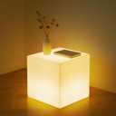 LOFTEK 16-Inch Rechargeable LED Cube Chair Light, 16 RGB Colors Glow Cube Seat w/Remote, Waterproof LED Cube Table, Color Changing Cubes Floor Lamp, Home Bedroom Patio Party Decorative Lighting