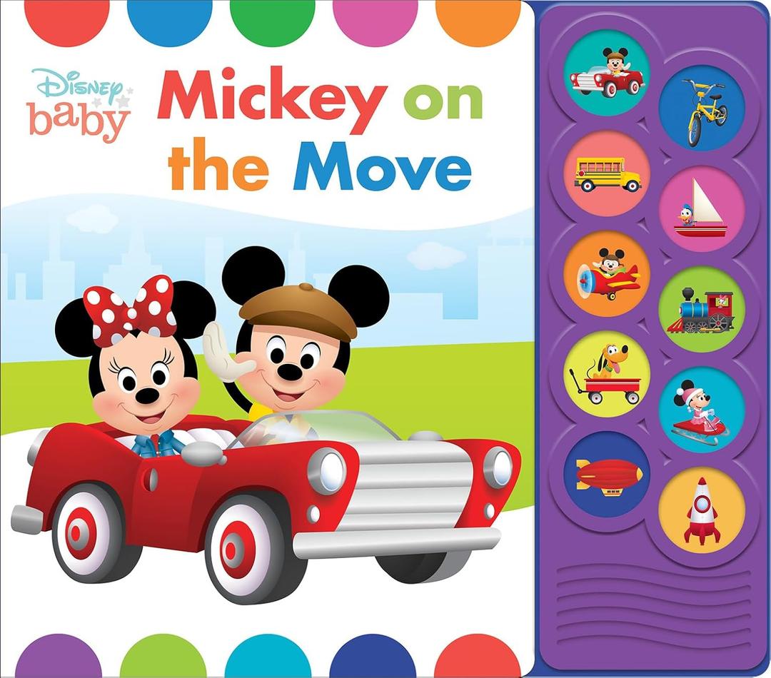 Disney Baby Mickey Mouse, Minnie, and More!  Mickey on the Move 10Button Sound Book  PI Kids
