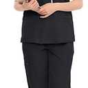 SUNME Scrubs for Women Set, V-Neck Scrub Top & Jogger Pants Medical Uniform with 9 Pockets, Yoga Waistband,XL