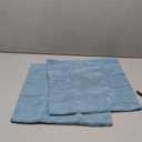 Deconovo 2PCS Soft Faux Linen Pillow Covers for Sofa with Invisible Zipper, Aegean Blue, 18W x 18L