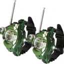Walkie Talkie for Kids,Walkie Talkies Watch Spy Army Toys Gifts for Children,Two-Way Radio Walky Talky Watches with Flashlight Children Outdoor Game Interphone Toy Game(2 Pack) (Green)