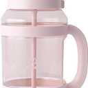 REDUCE WaterDay 80 oz Water Jug with Time/Ounce Markings - Spill-Proof Straw, Durable Tritan - Big Water Bottle for Daily Hydration - Dishwasher Safe, Clear & Easy to Clean, Pink Quartz