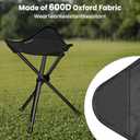OUTSKIRT Folding Tripod Stools Portable Camping Stools 2 Pack Extra Tall for Adults Tall Lightweight Camping Stool Tripod Chairs for Fishing Hiking Backpacking