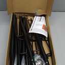 10Ft String Light Poles 4 Pack,Light Poles for Outside Lights,Outdoor with Fence Brackets Hanging Lights,Metal Stand Deck Patio Backyard