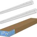 Philips LED ProjectLine All-in-One Batten Strip 2-Pack, 4ft, Dimmable, Hardwired, Multi-Lumen, Selectable White LED Light, Multi-Wattage, 50,000 Hours, Damp Locations, 120-277V.           1 Dented