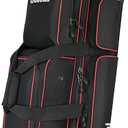 Goloni 3 Ball Bowling Bags with Wheels - Rolling Bowling Bag for 3 Balls & Accessories - Retractable Handle Extends to 38 (Red)