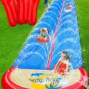 Spring Water 32FT Slip and Water Slide for Kids and Adults, Extra Long Heavy Duty Lawn Water Slides with Sprinklers, 2 Lane Slip Splash Slide with Inflatable Bodyboards, Summer Outdoor Backyard Toys, 32ft-Double Lane
