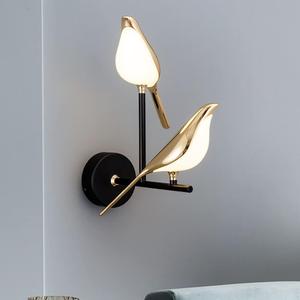 Bird Wall Sconce, Fun Wall Light with Acrylic Shade, LED Birds Wall Lamp, 3000K Art Deco Wall Mount Lamp (2 Lights)