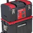 CRAFTSMAN 19-in. 3-in-1 Rolling Tool Box with Wheels, Red, Plastic, Lockable (CMST18614)