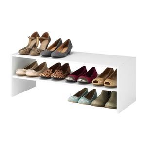 Whitmor Stackable 31" Extra Wide 2-Shelf Storage Organizer, White