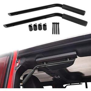 Voodonala Black Rear Grab Handles Roll Bar for 2007-2018 Jeep JK Wrangler Unlimited 4-Door (Aluminum Alloy)
