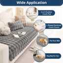 OstepDecor Faux Fur Couch Cover, Soft Plush Couch Covers for Sofa, Fuzzy Cozy Bubble Sofa Covers Washable, Pet Friendly Couch Protectors for Dogs, Dog Mat for Couches and Sofas (35.4" x 70.9", Grey)