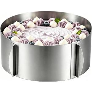 DATANYA Cake Rings Mousse Mold Adjustable 6 to12 Inch Stainless Steel Round Cake Molds for Baking Pastry, Cake Baking Supplies