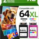TOKYOINK 64XL Ink Cartridge Remanufactured for HP Ink 64 XL for HP 64XL Ink Cartridge Combo Pack HP64 Work with Printer Envy Photo 7855 7858 7155 7158 7900 7800 6255 6258 Tango X Terra (2 Pack)