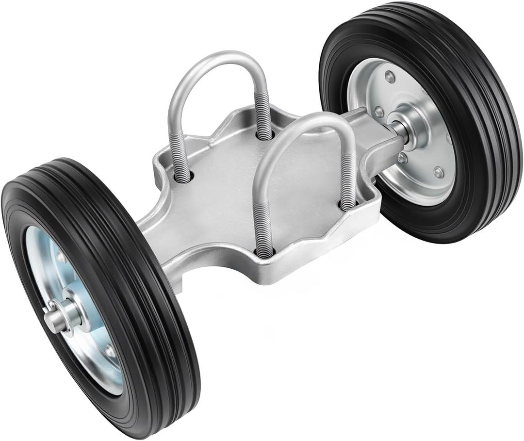 8" Heavy Duty One-Piece Cast Rolling Gate Wheel, 600 lb Capacity Rubber Sliding Gate Rollers & Metal Fence Wheels for Metal Tube Gate, Driveway & Chain Link Fence