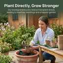 Seed Starter Peat Pots, 50 Pcs Biodegradable Paper Planting Pots Set with Plant Labels and Mini Garden Tools, Seed Starting with Drainage Holes for Seedlings Herbs, Vegetables, Nursery Garden 3.1In