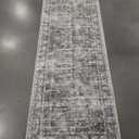 Runners for Hallways Kitchen Runner Rug Non Slip 2'x10' Long Washable Rugs with Rubber Backing Soft Vintage Carpet Runner for Hallways, Kitchen, Laundry, Bedroom, Bathroom (Grey)