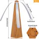 4 x Yoiemivy Portable Fly Fans for Tables to Keep Your Food/Meal Clean for Outdoor, Indoor, Picnic, Dinner and Classroom, Wood Grain, 4 Pack